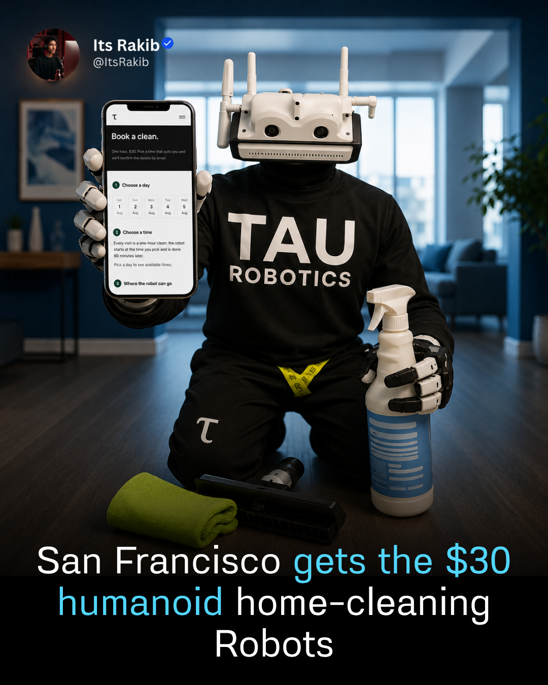 San Francisco gets the $30 humanoid home-cleaning Robots