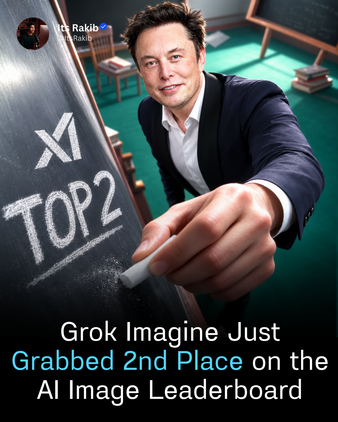 Grok Imagine Just Grabbed 2nd Place on the AI Image Leaderboard