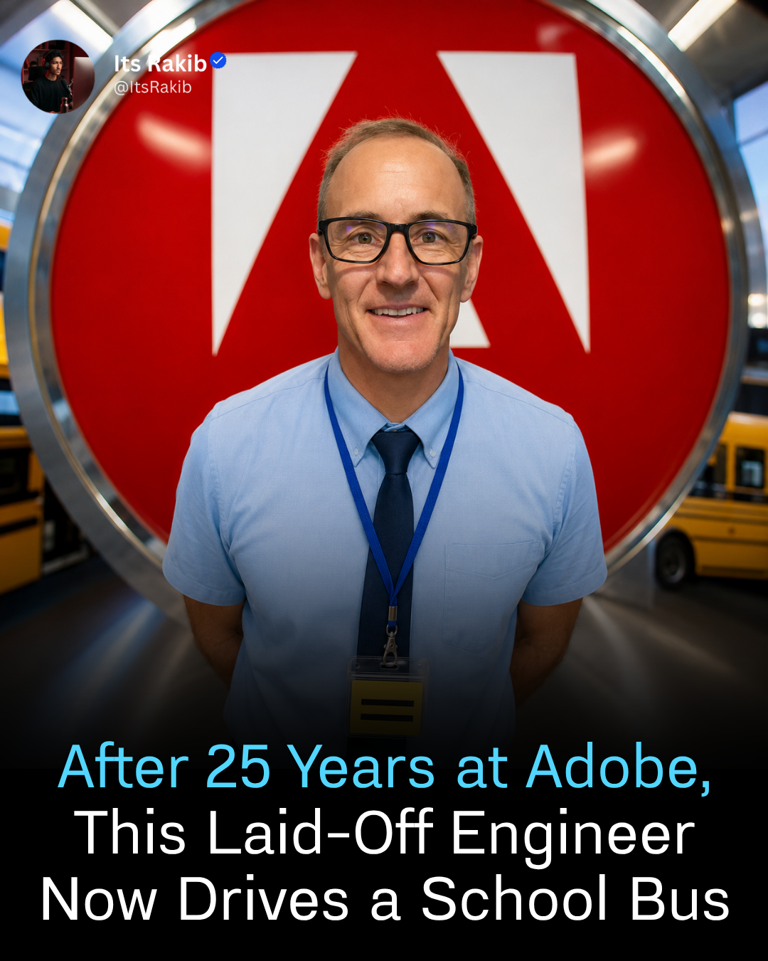 After 25 Years at Adobe, This Laid-Off Engineer Now Drives a School Bus