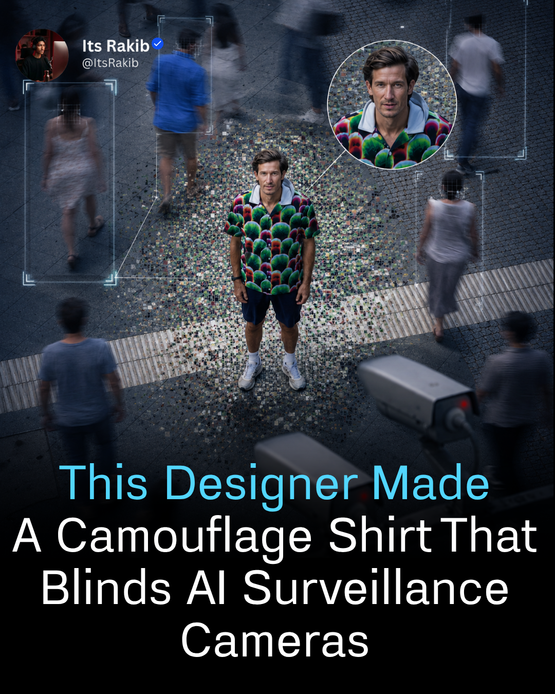 This Designer Made A Camouflage Shirt That Blinds AI Surveillance Cameras