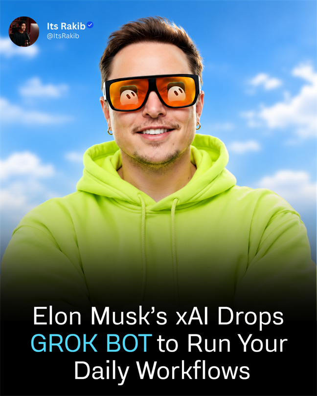 Elon Musk's xAI Drops GROK BOT to Run Your Daily Workflows